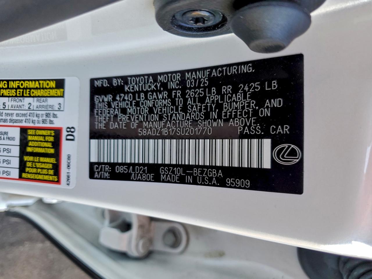 2025 LEXUS ES 350 BASE photo 25