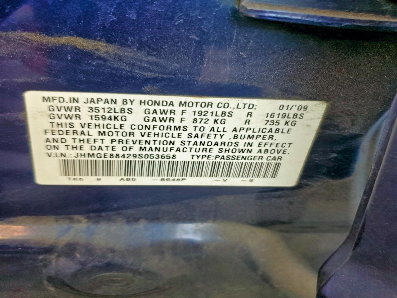 2009 HONDA FIT SPORT photo 12
