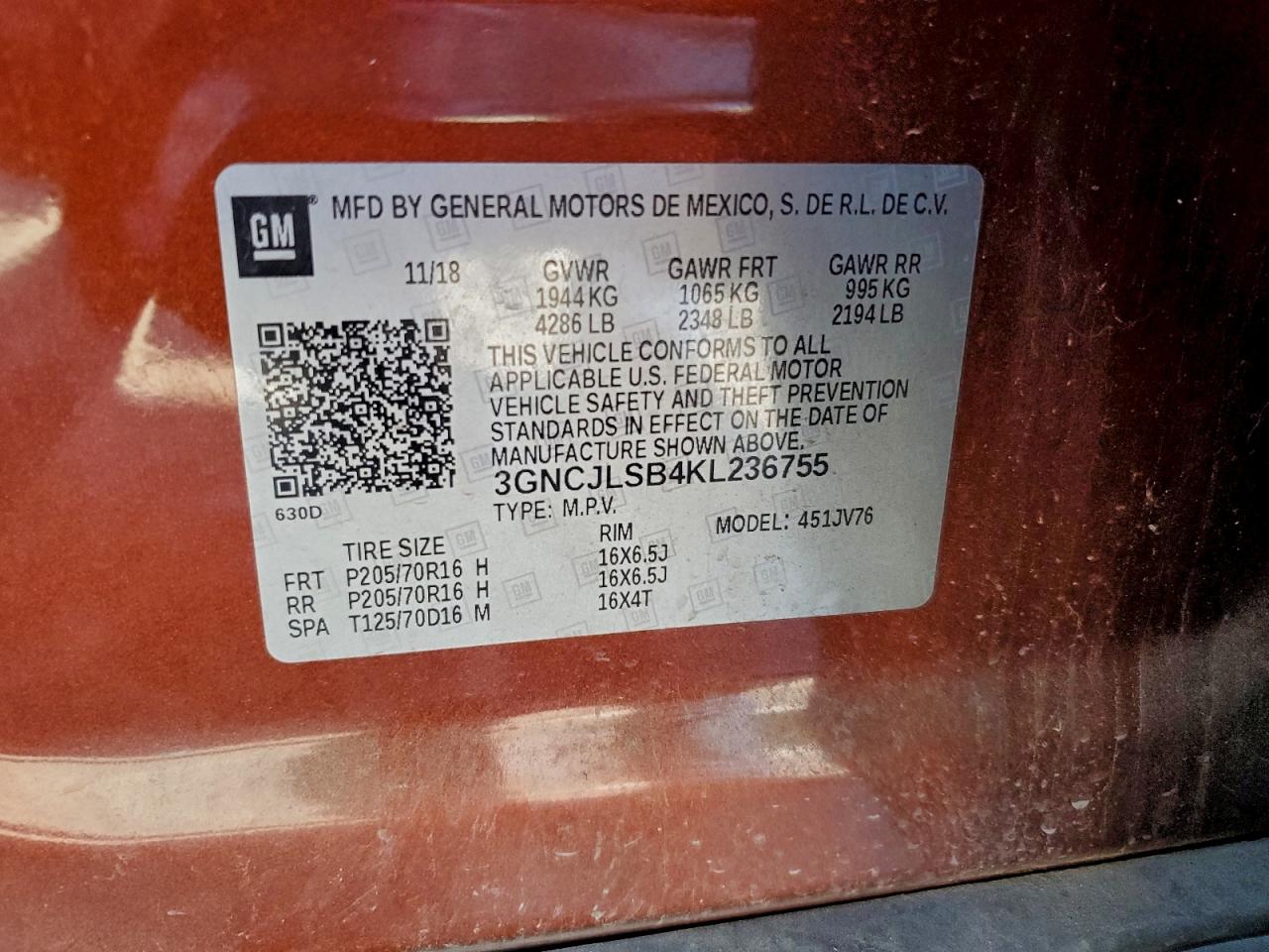 2019 CHEVROLET TRAX 1LT photo 23