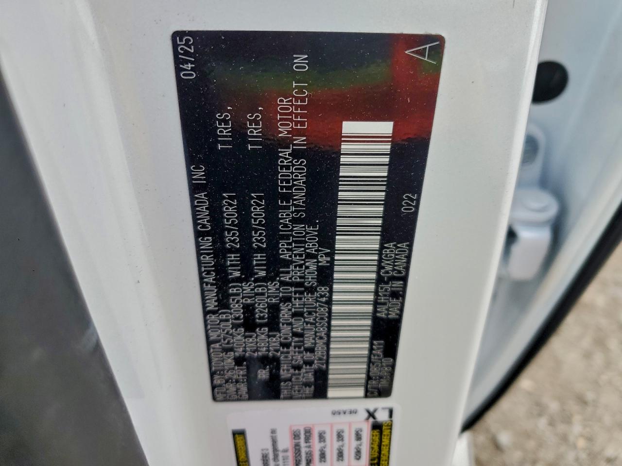 2025 LEXUS RX 350H BASE photo 14