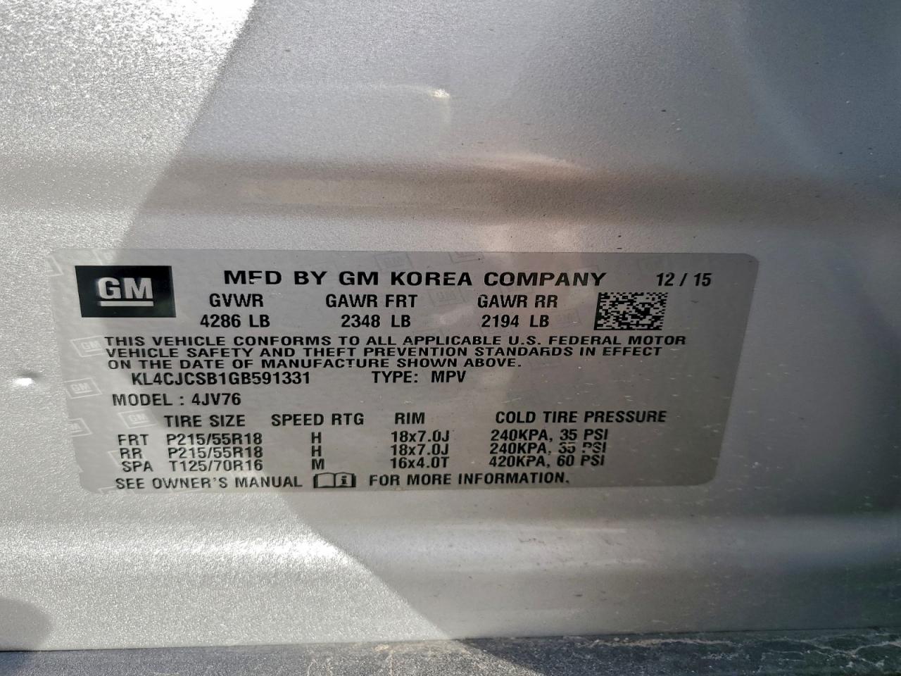 2016 BUICK ENCORE photo 37