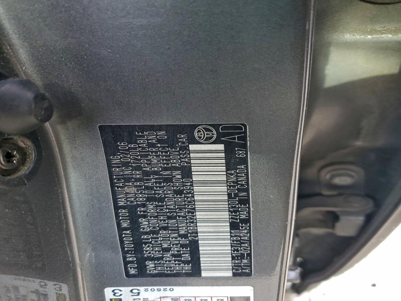 2006 TOYOTA COROLLA CE photo 25
