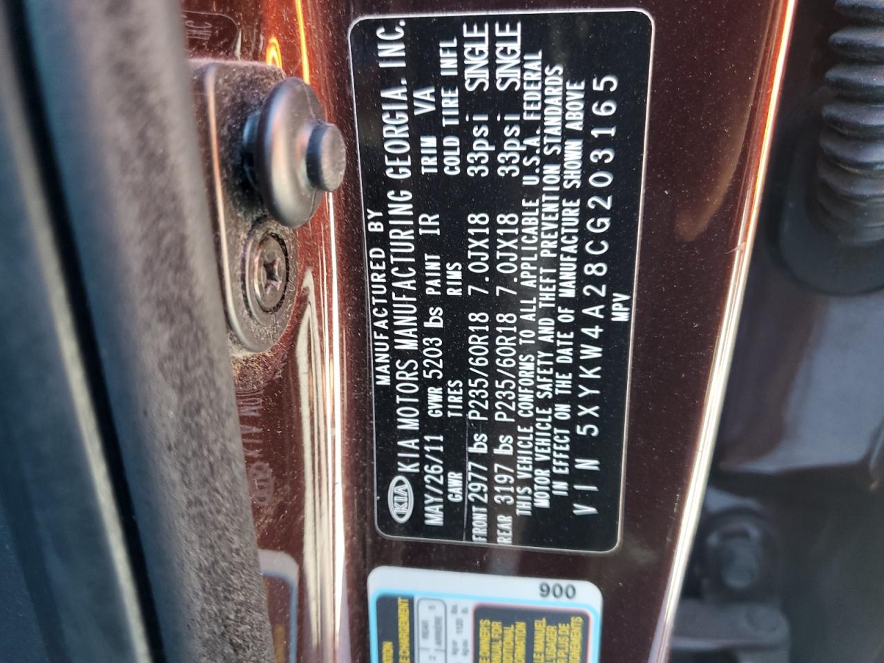 2012 KIA SORENTO SX photo 25