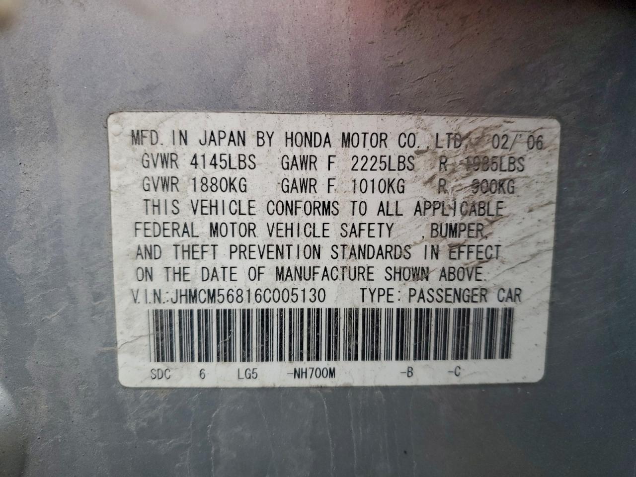 2006 HONDA ACCORD EX photo 23