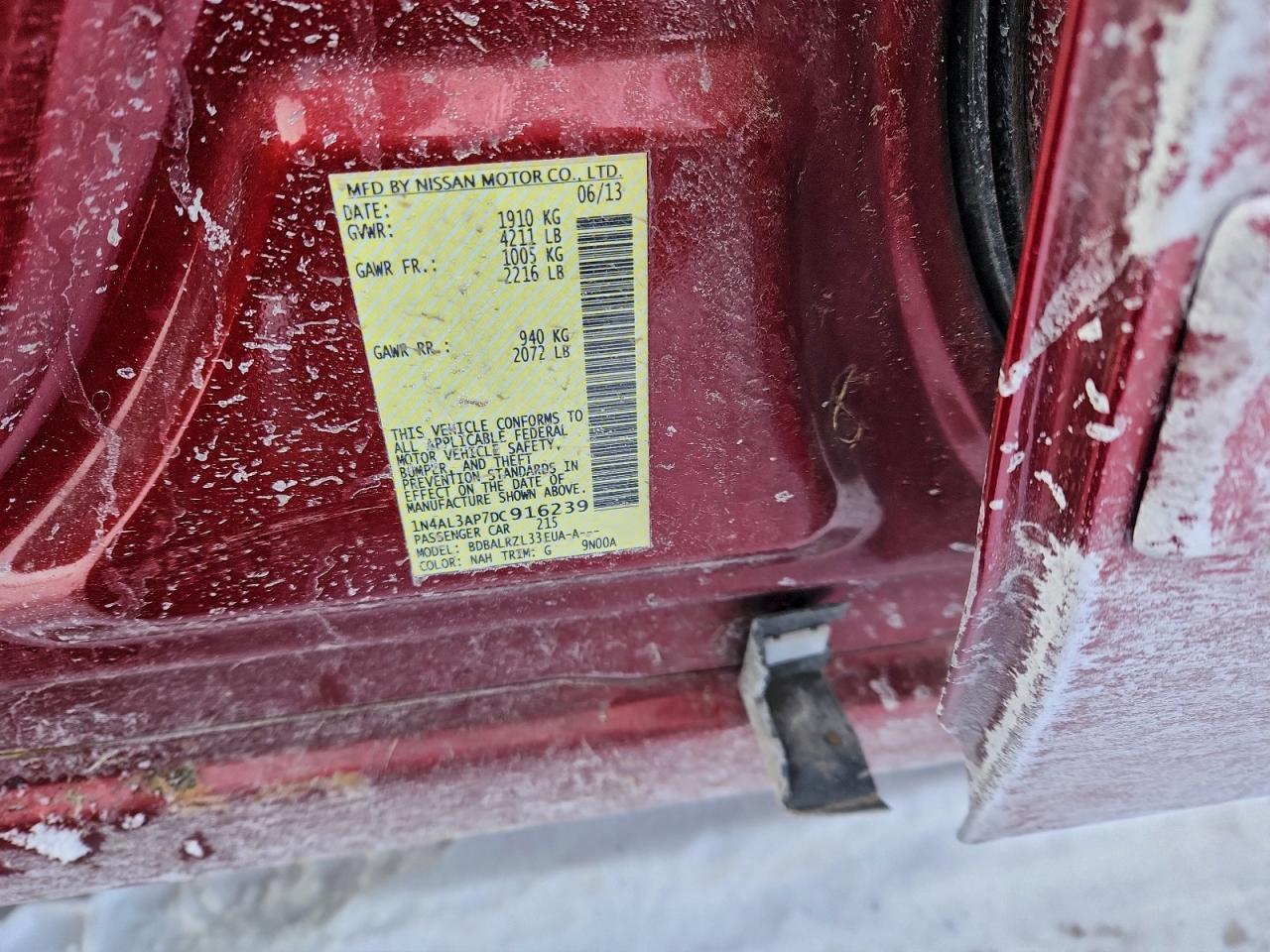 2013 NISSAN ALTIMA 2.5 photo 12