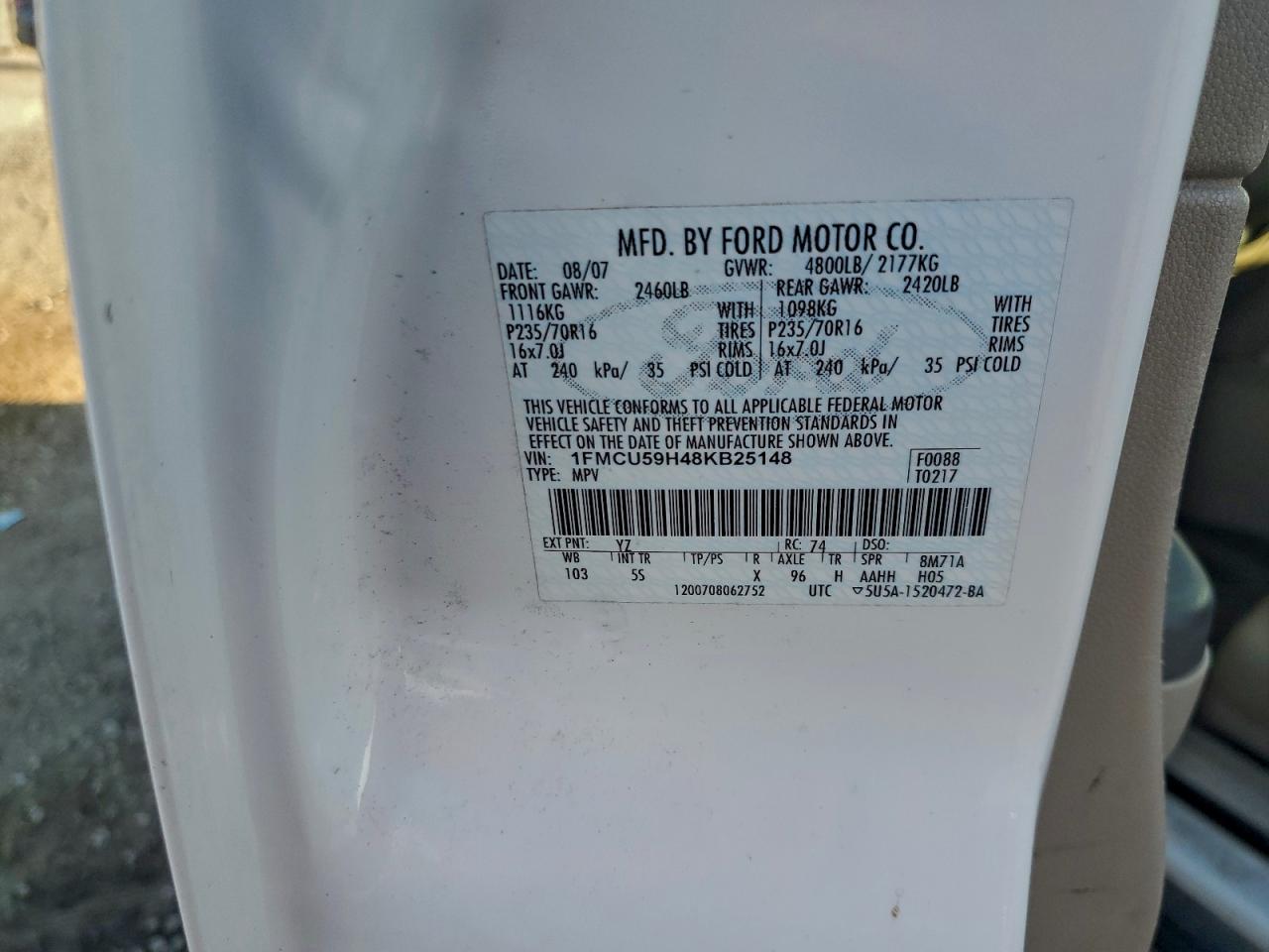 2008 FORD ESCAPE HEV photo 13