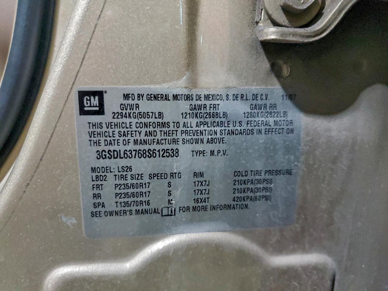 2008 SATURN VUE XR photo 13