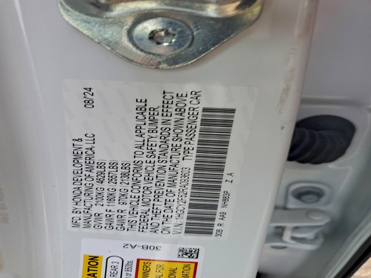 2024 HONDA ACCORD HYBRID SPORT photo 23