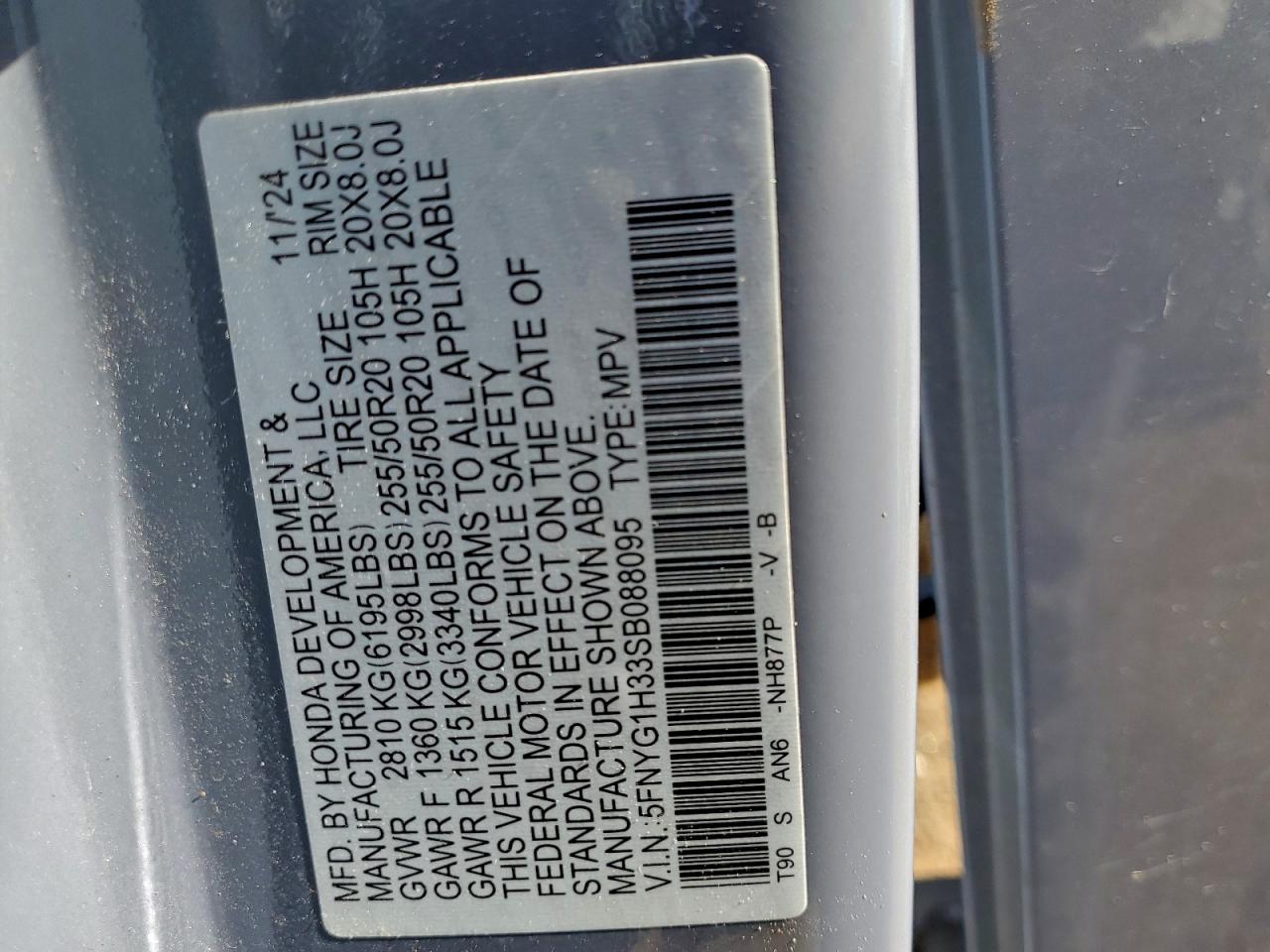 2025 HONDA PILOT SPORT photo 14