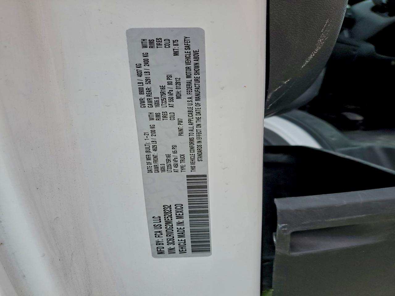 2021 RAM PROMASTER 2500 DELIVERY VAN photo 13