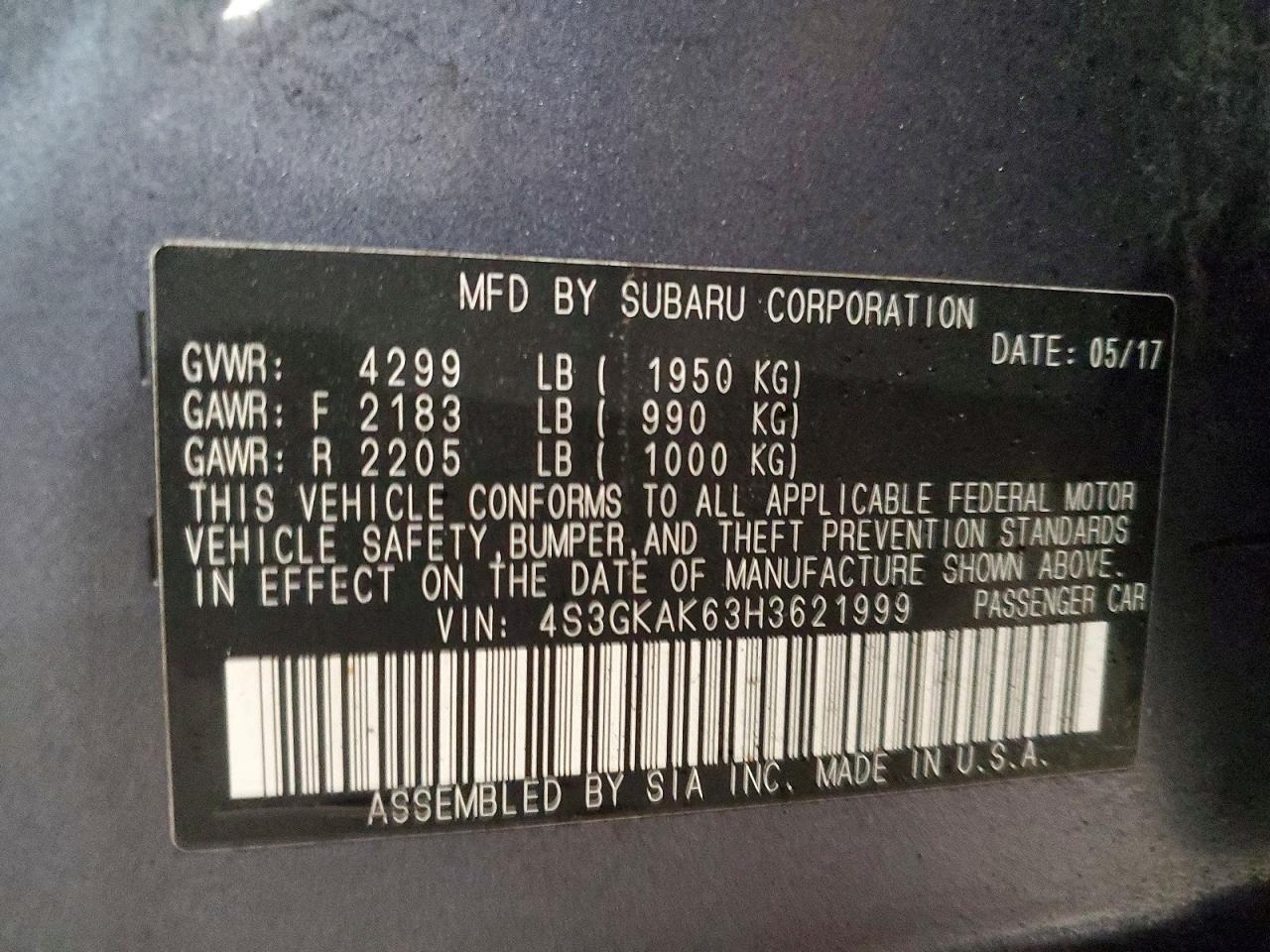 2017 SUBARU IMPREZA SPORT photo 23