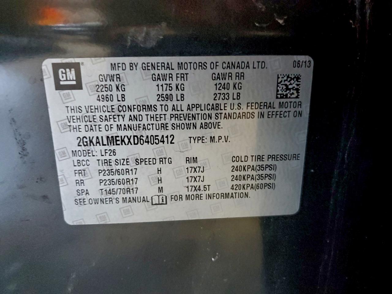 2013 GMC TERRAIN SLE photo 13