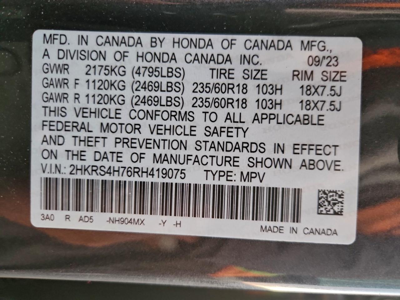 2024 HONDA CR-V EXL photo 14