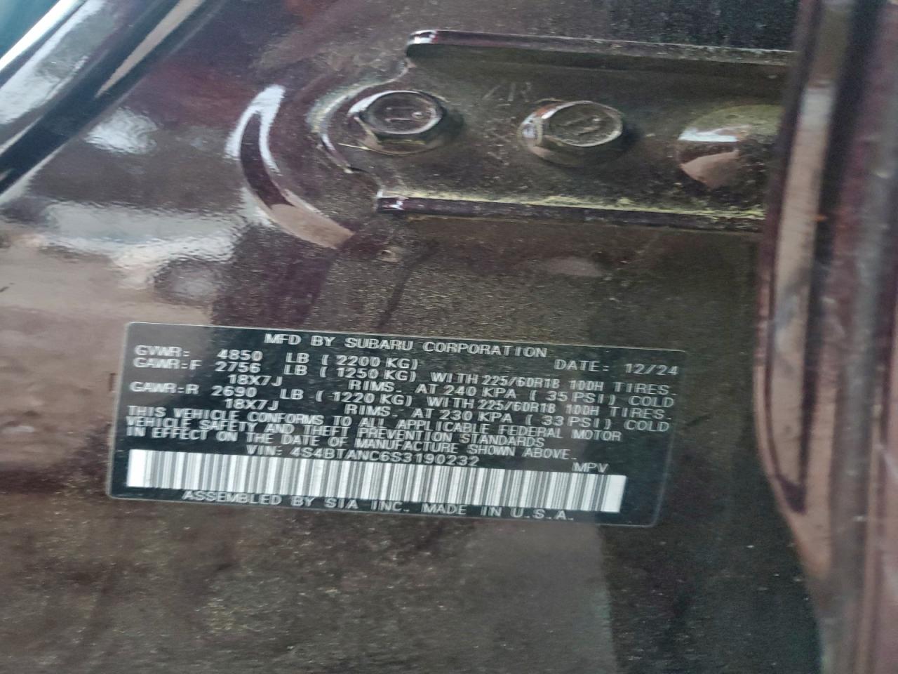 2025 SUBARU OUTBACK LIMITED photo 12