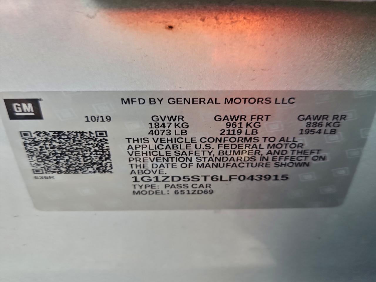 2020 CHEVROLET MALIBU LT photo 34