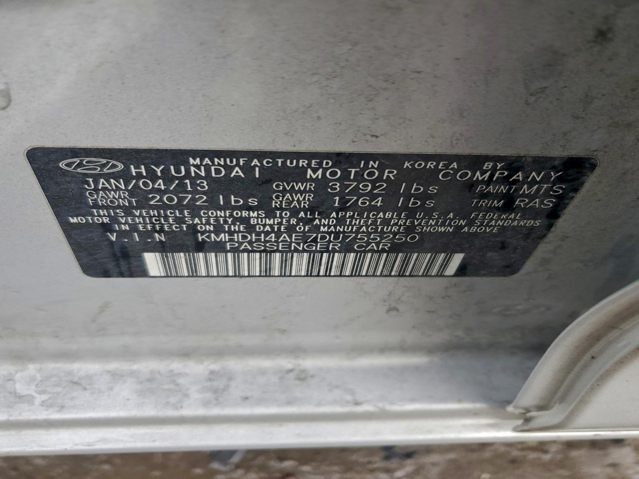 2013 HYUNDAI ELANTRA GLS photo 49