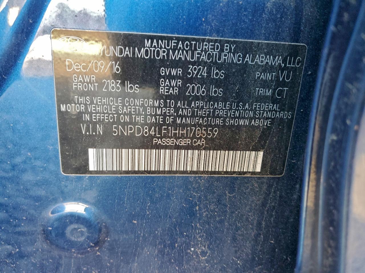 2017 HYUNDAI ELANTRA SE photo 12