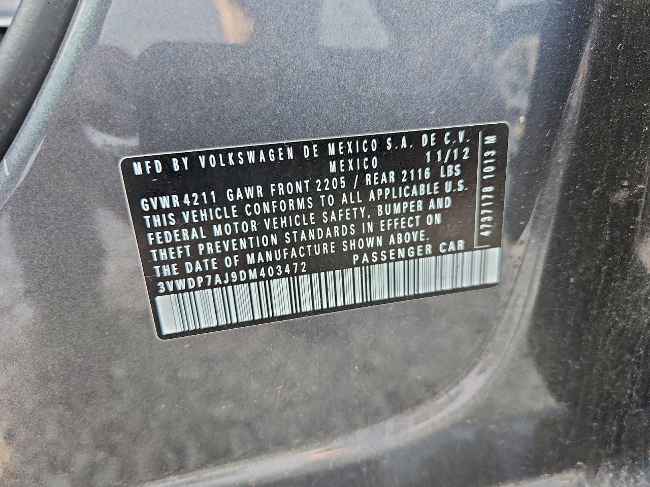 2013 VOLKSWAGEN JETTA SE photo 12
