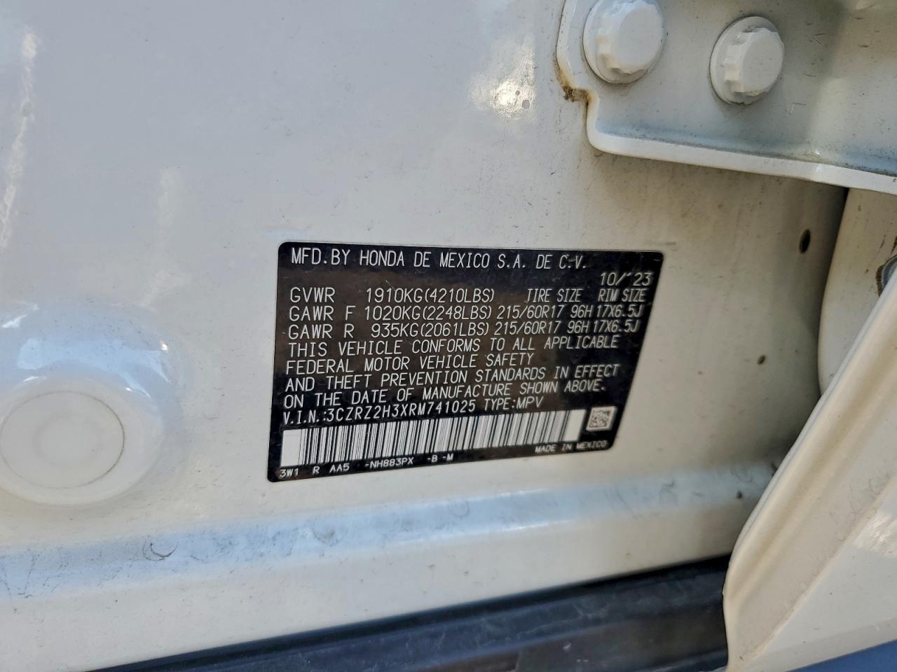2024 HONDA HR-V LX photo 13
