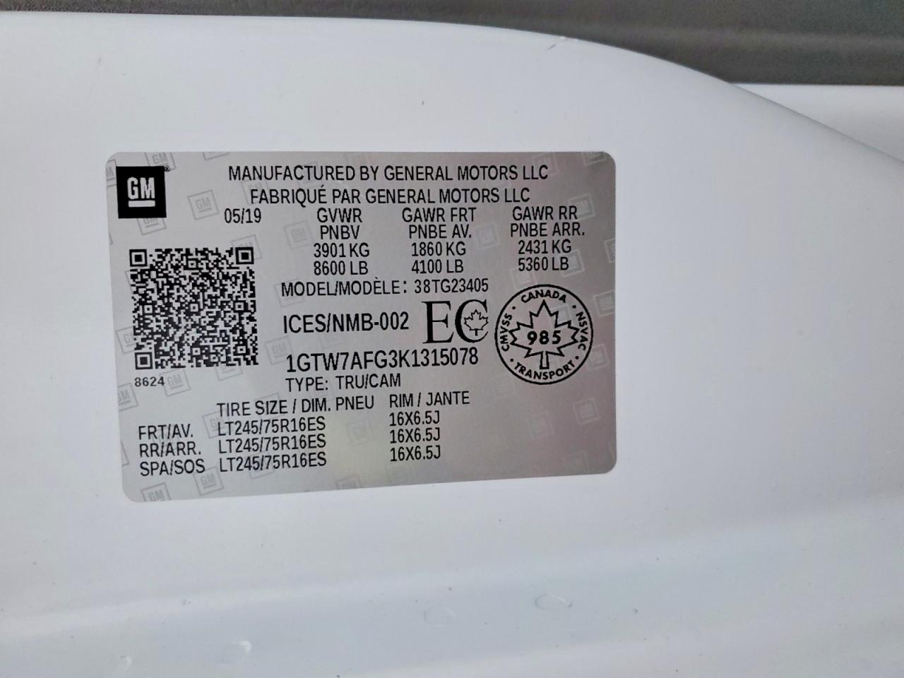 2019 GMC SAVANA G2500 photo 14