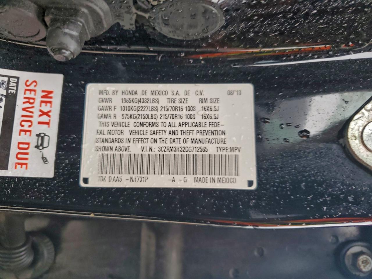 2013 HONDA CR-V LX photo 13
