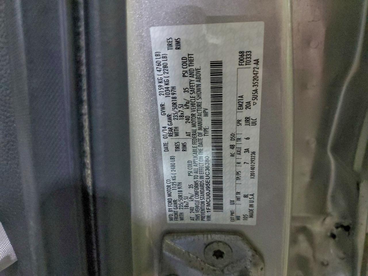 2014 FORD ESCAPE TITANIUM photo 25
