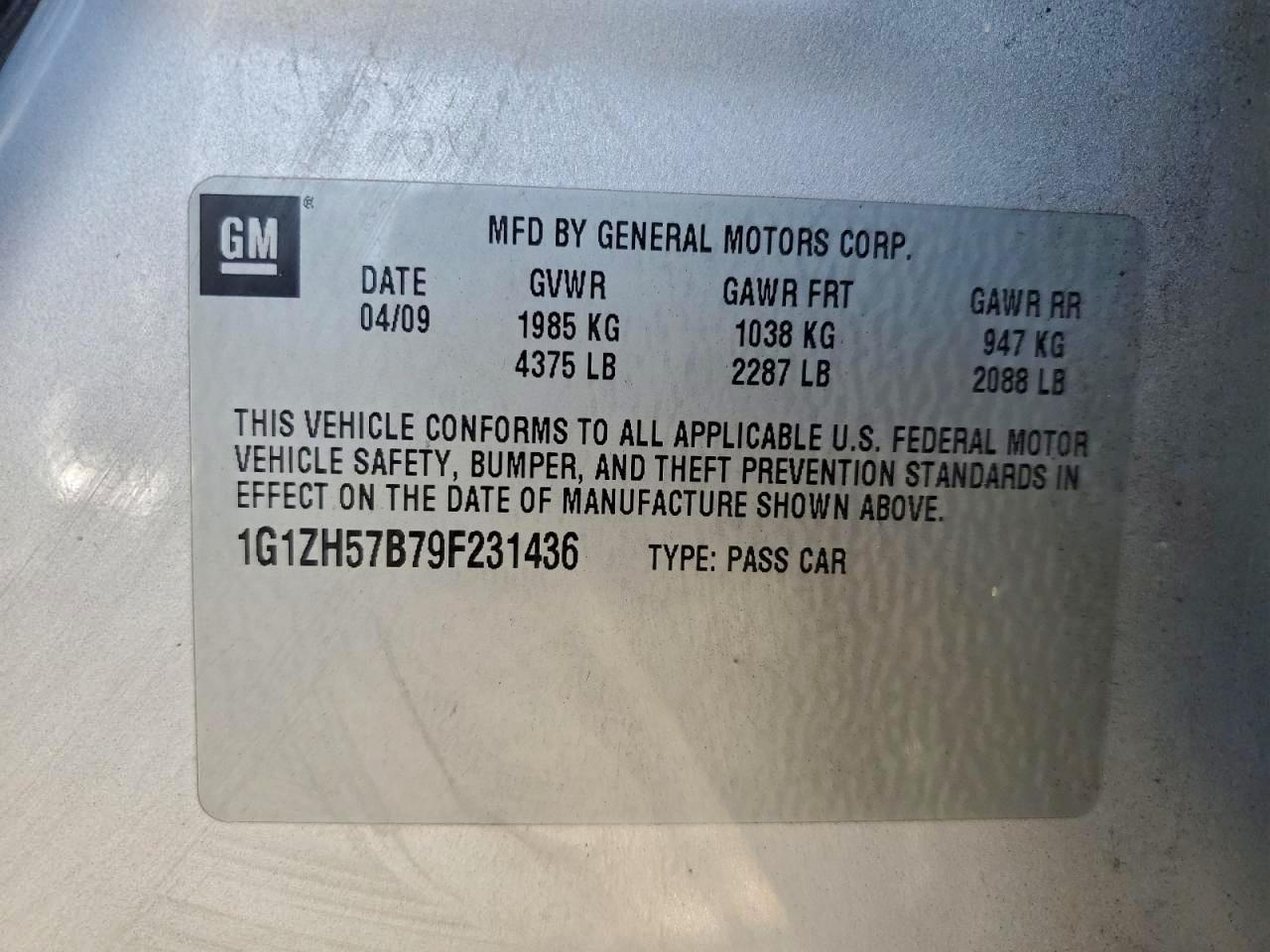 2009 CHEVROLET MALIBU 1LT photo 12