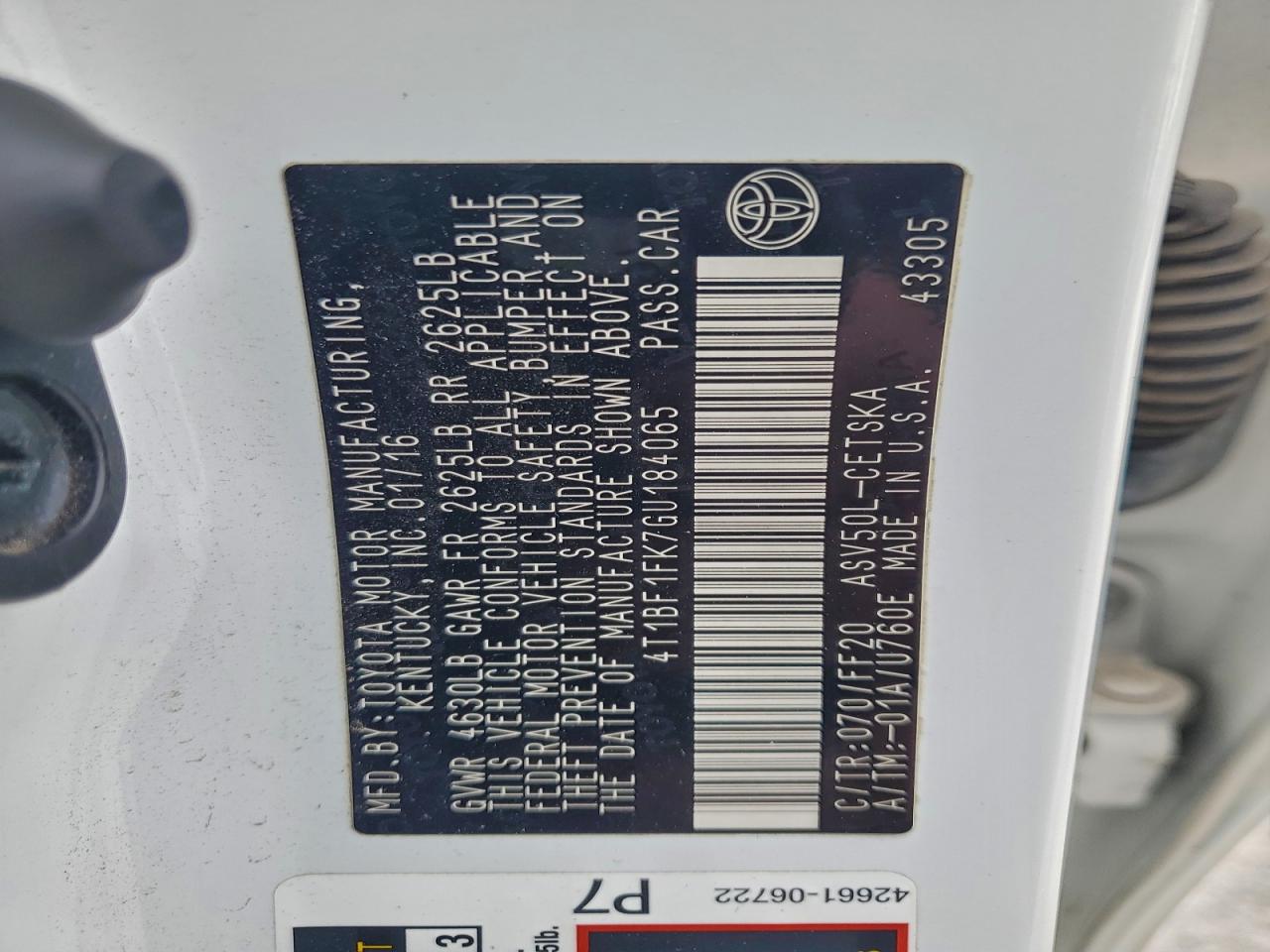 2016 TOYOTA CAMRY SE photo 12