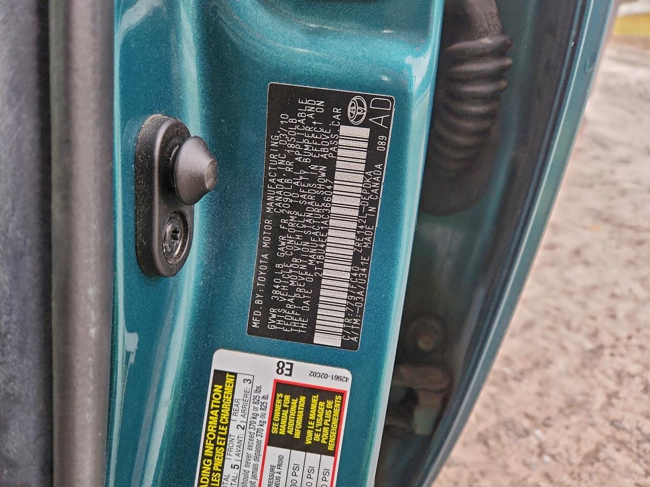 2010 TOYOTA COROLLA BASE photo 37