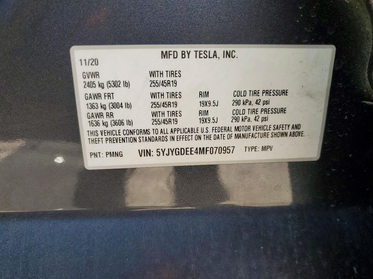 2021 TESLA MODEL Y photo 13