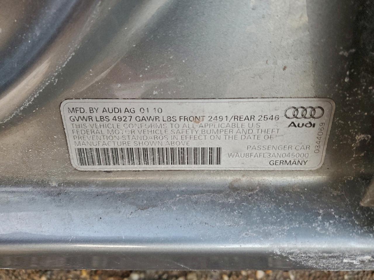 2010 AUDI A4 PREMIUM photo 12