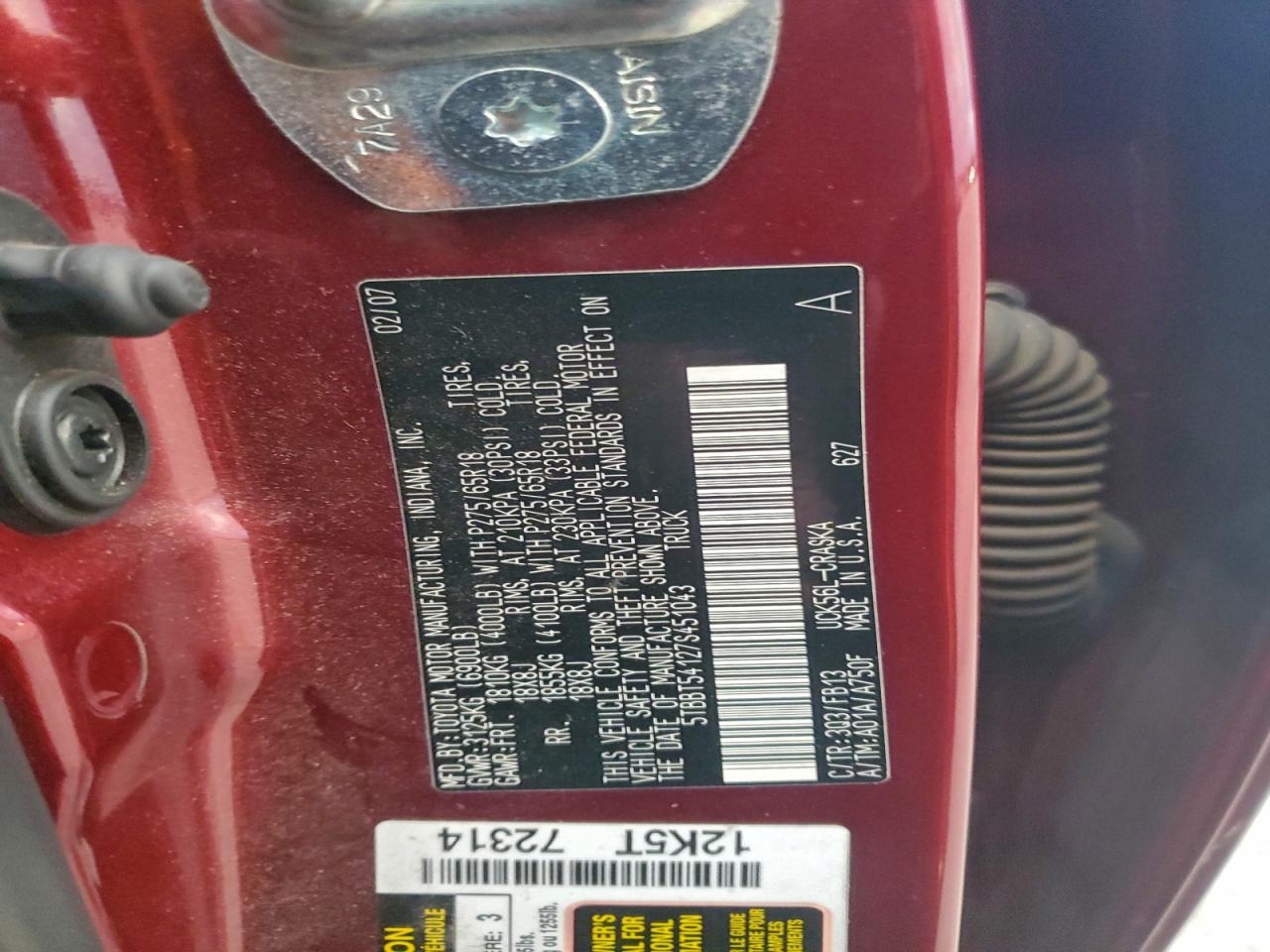2007 TOYOTA TUNDRA DOUBLE CAB SR5 photo 12