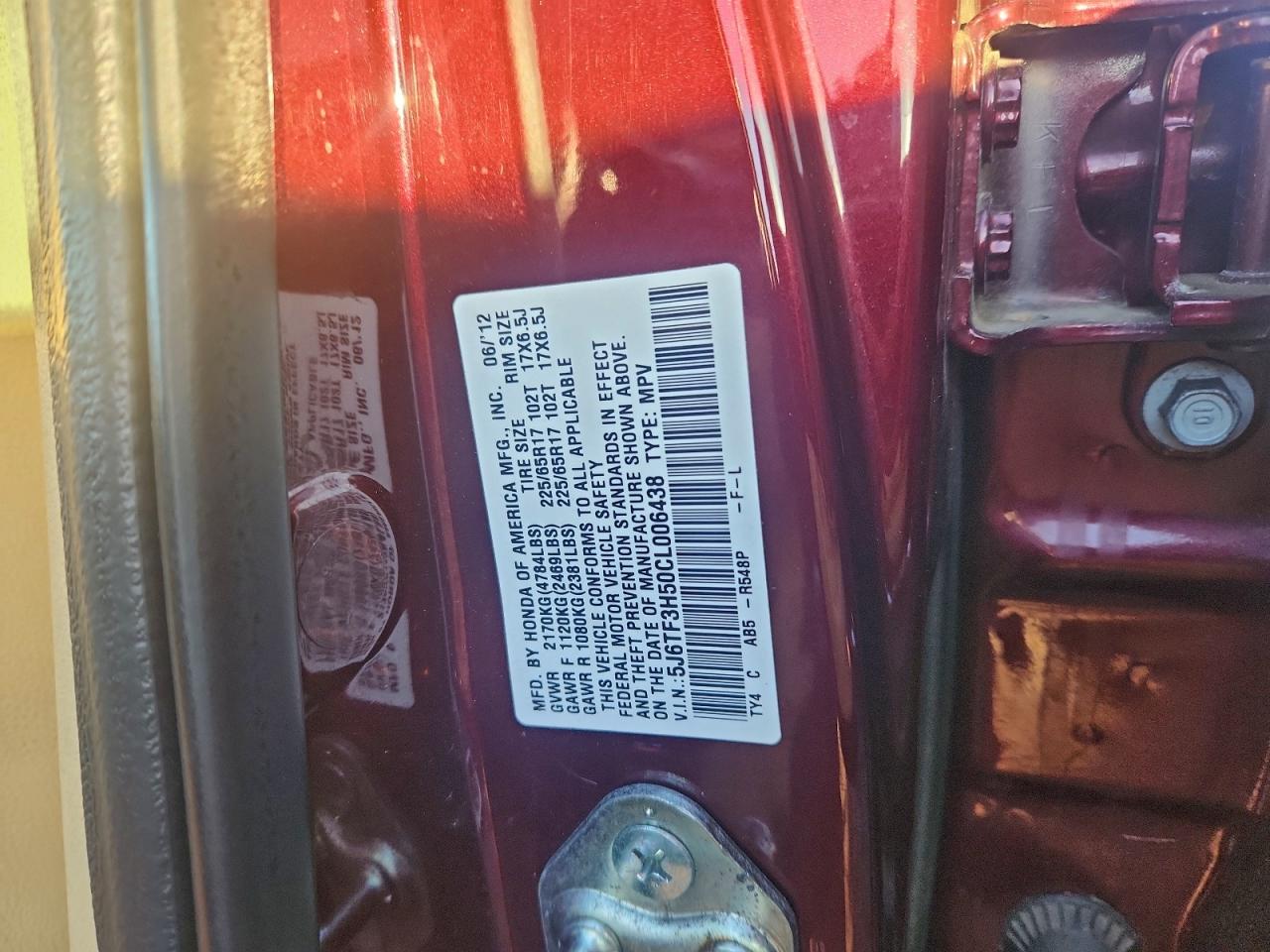 2012 HONDA CROSSTOUR EXL photo 12