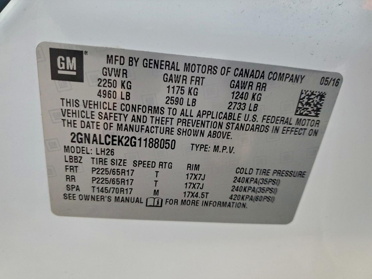 2016 CHEVROLET EQUINOX LT photo 13