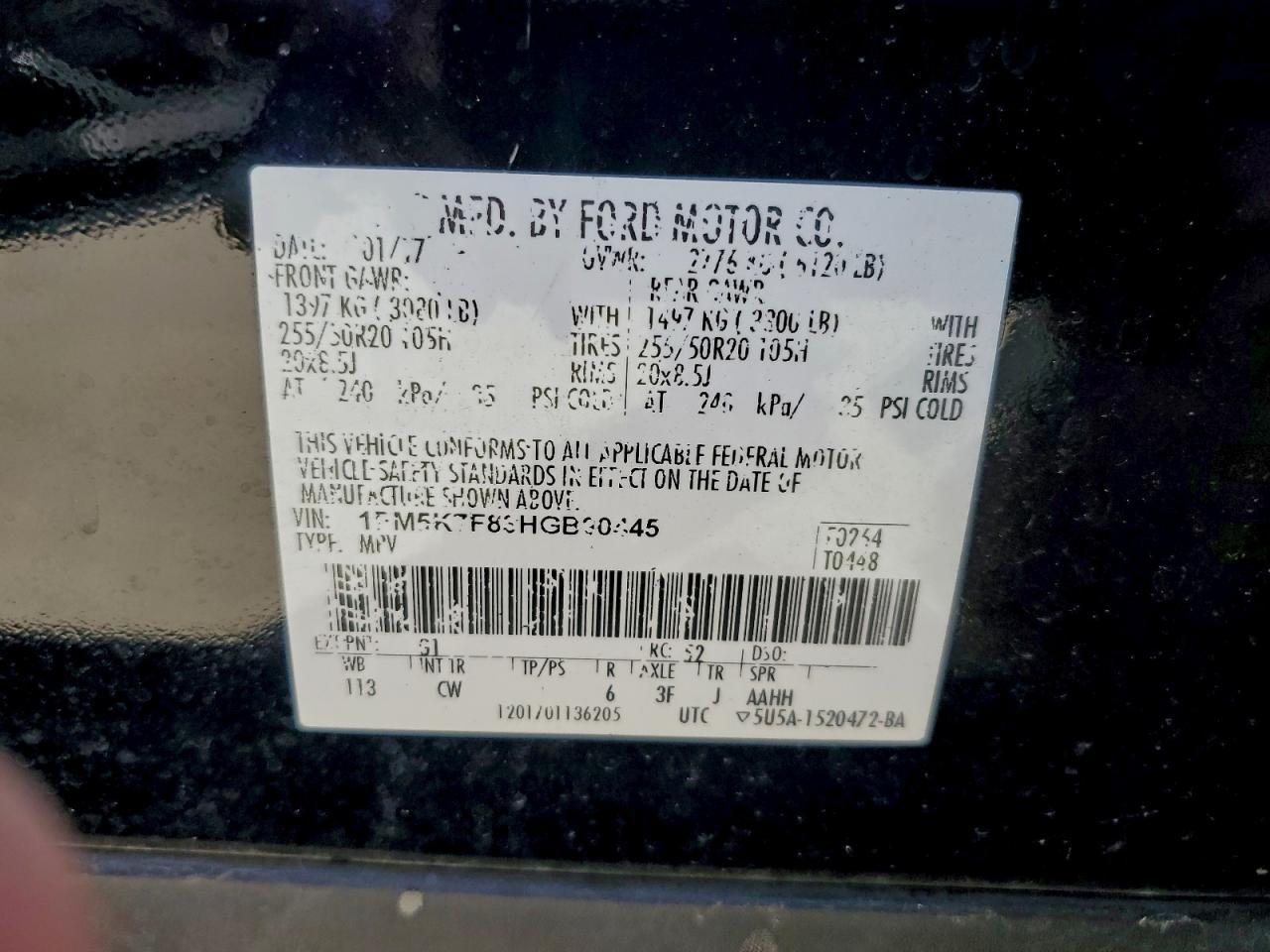 2017 FORD EXPLORER LIMITED photo 13
