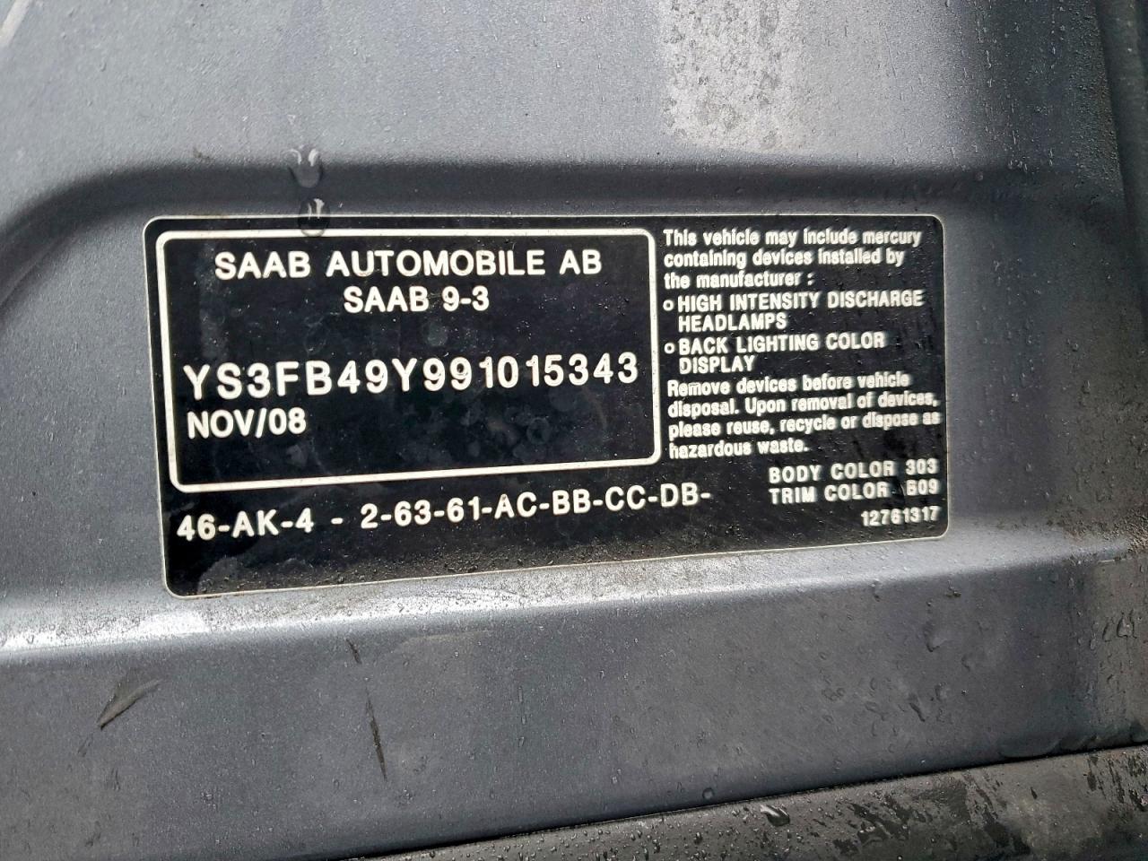 2009 SAAB 9-3 2.0T photo 13