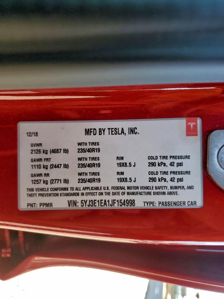 2018 TESLA MODEL 3 photo 12