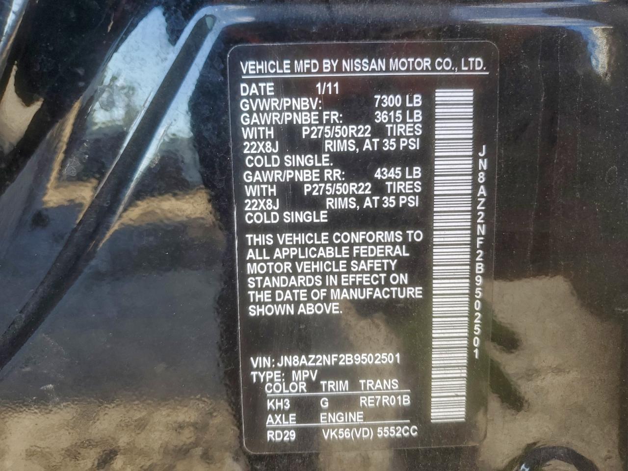 2011 INFINITI QX56 photo 13