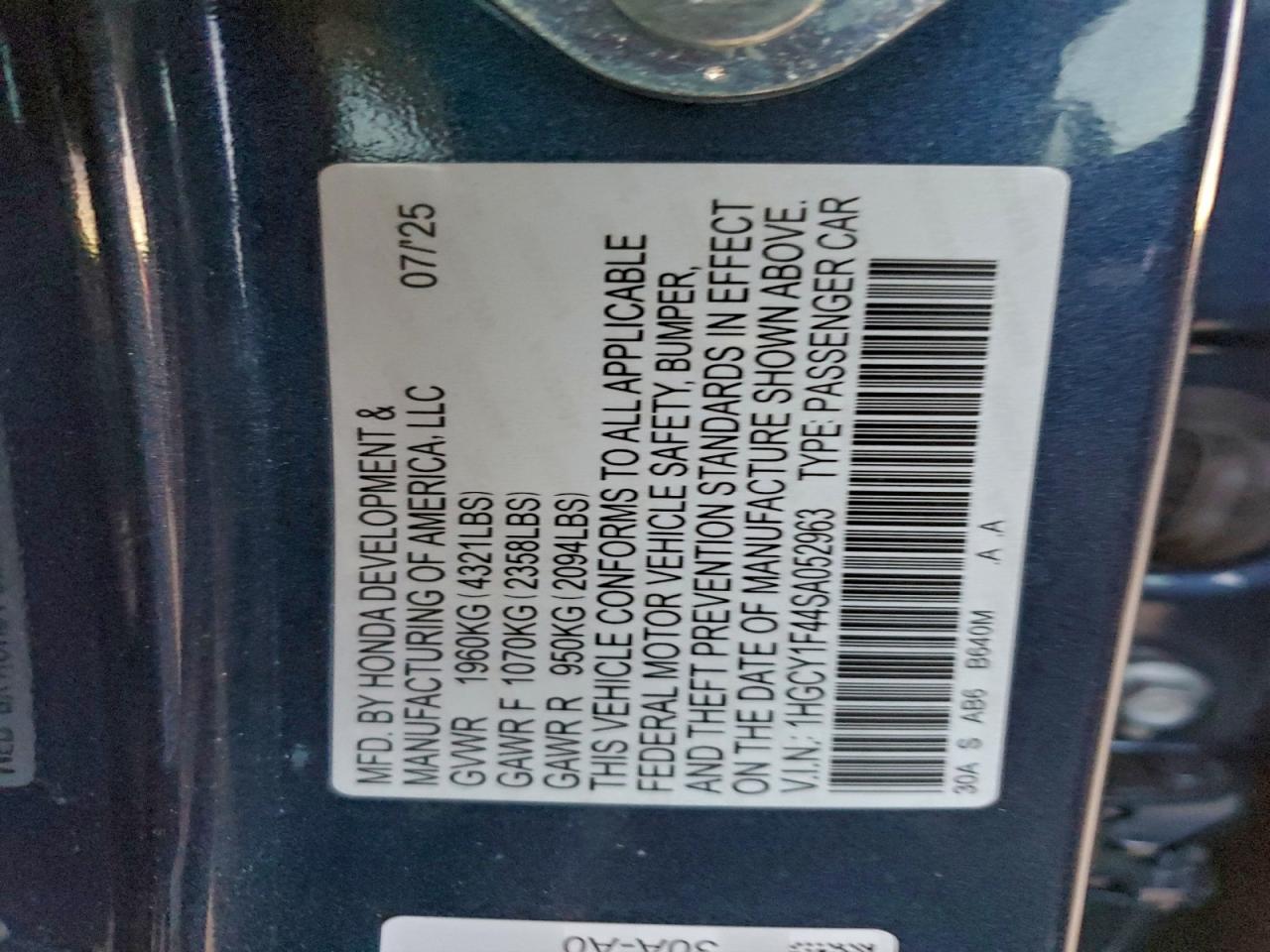2025 HONDA ACCORD SE photo 12