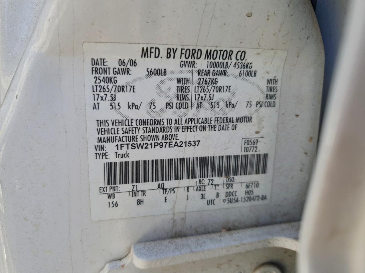 2007 FORD F250 SUPER DUTY photo 12