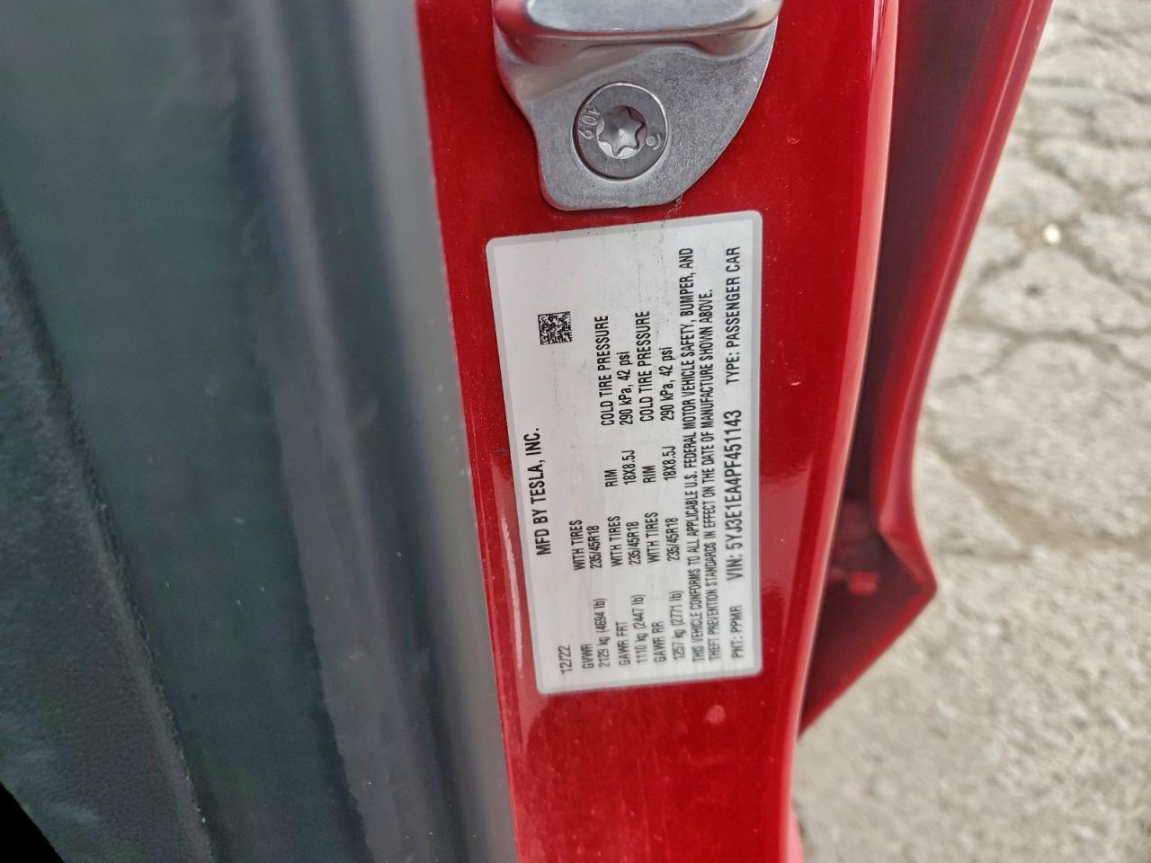 2023 TESLA MODEL 3 photo 12