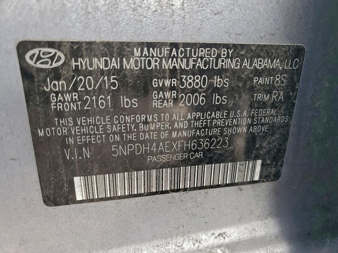 2015 HYUNDAI ELANTRA SE photo 12
