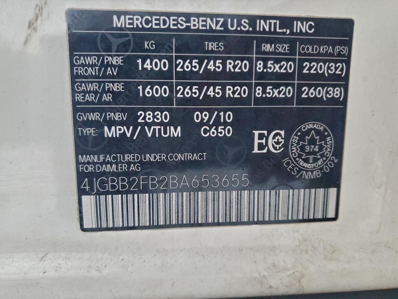 2011 MERCEDES-BENZ ML 350 BLUETEC photo 13
