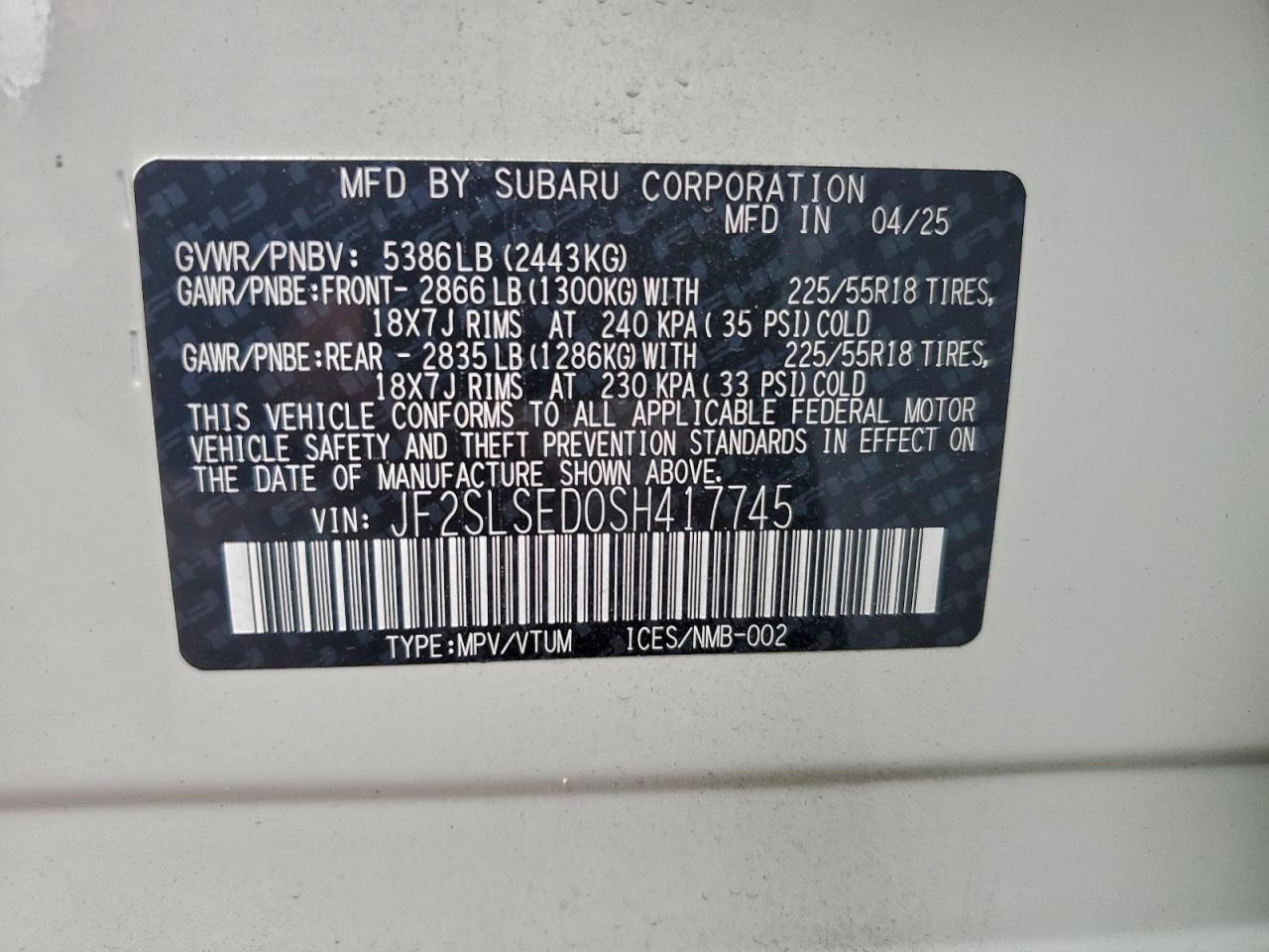 2025 SUBARU FORESTER PREMIUM photo 14