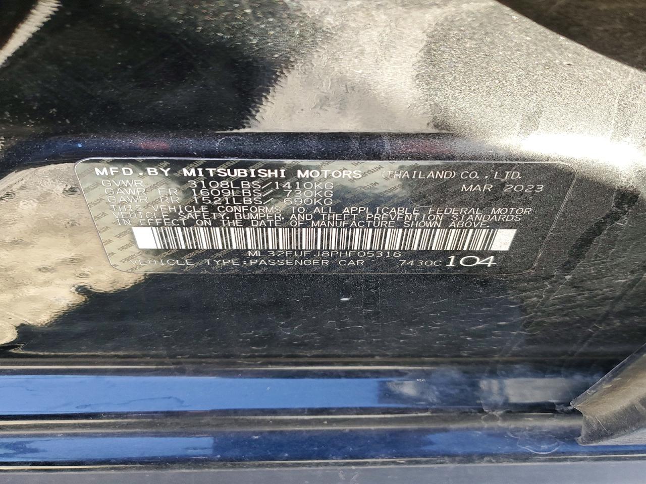 2023 MITSUBISHI MIRAGE G4 ES photo 13
