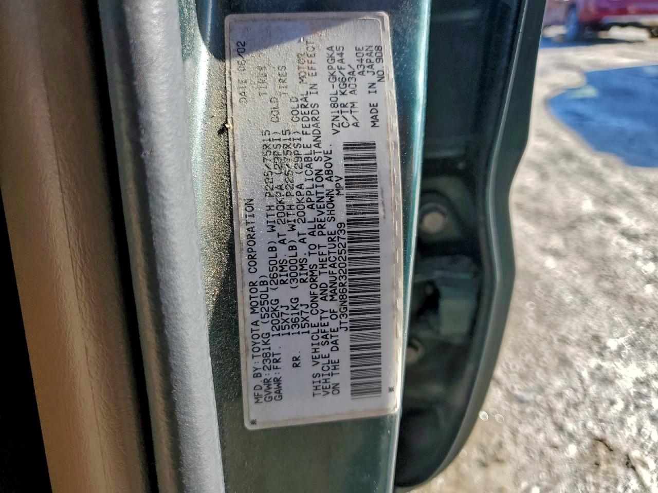 2002 TOYOTA 4RUNNER SR5 photo 13