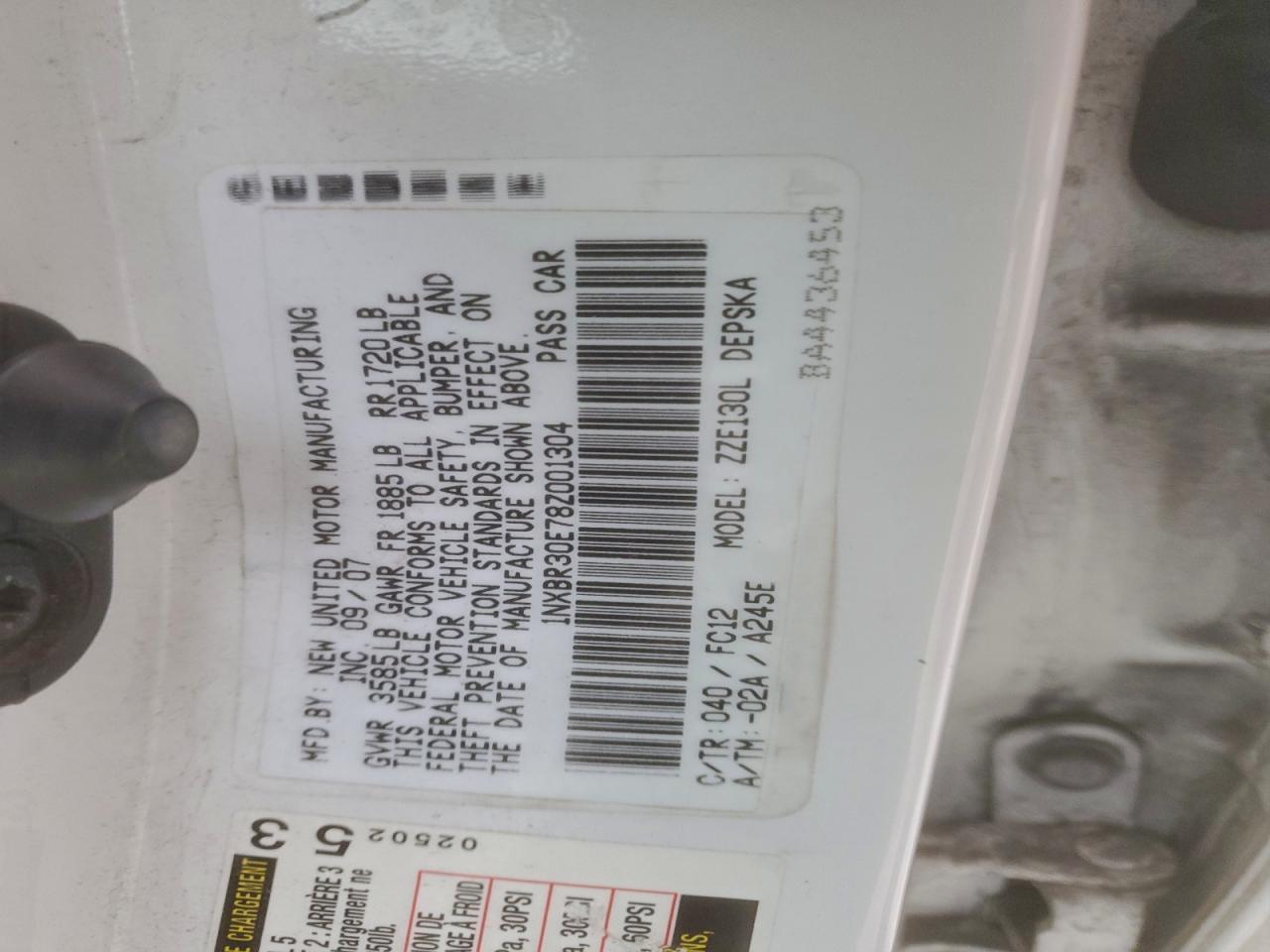 2008 TOYOTA COROLLA CE photo 12