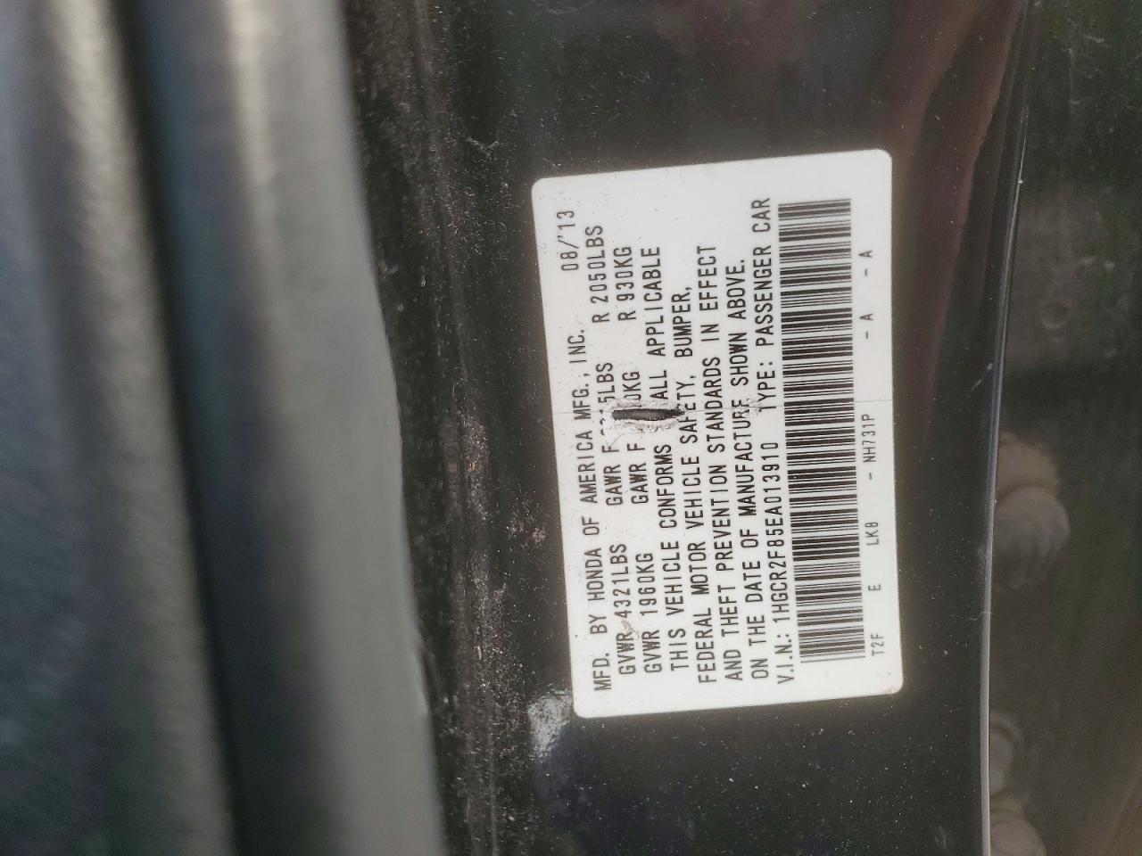 2014 HONDA ACCORD EXL photo 13