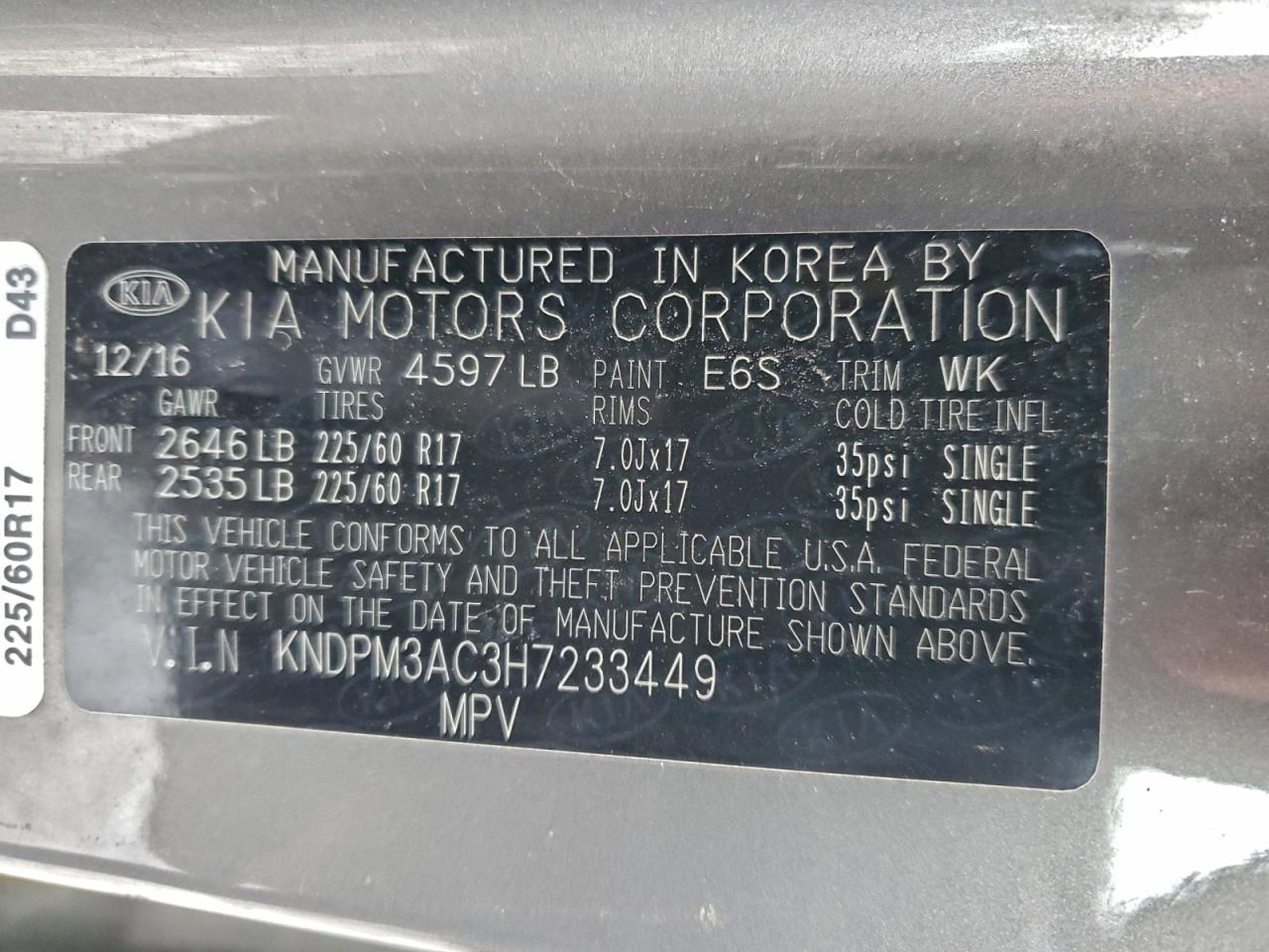 2017 KIA SPORTAGE LX photo 13