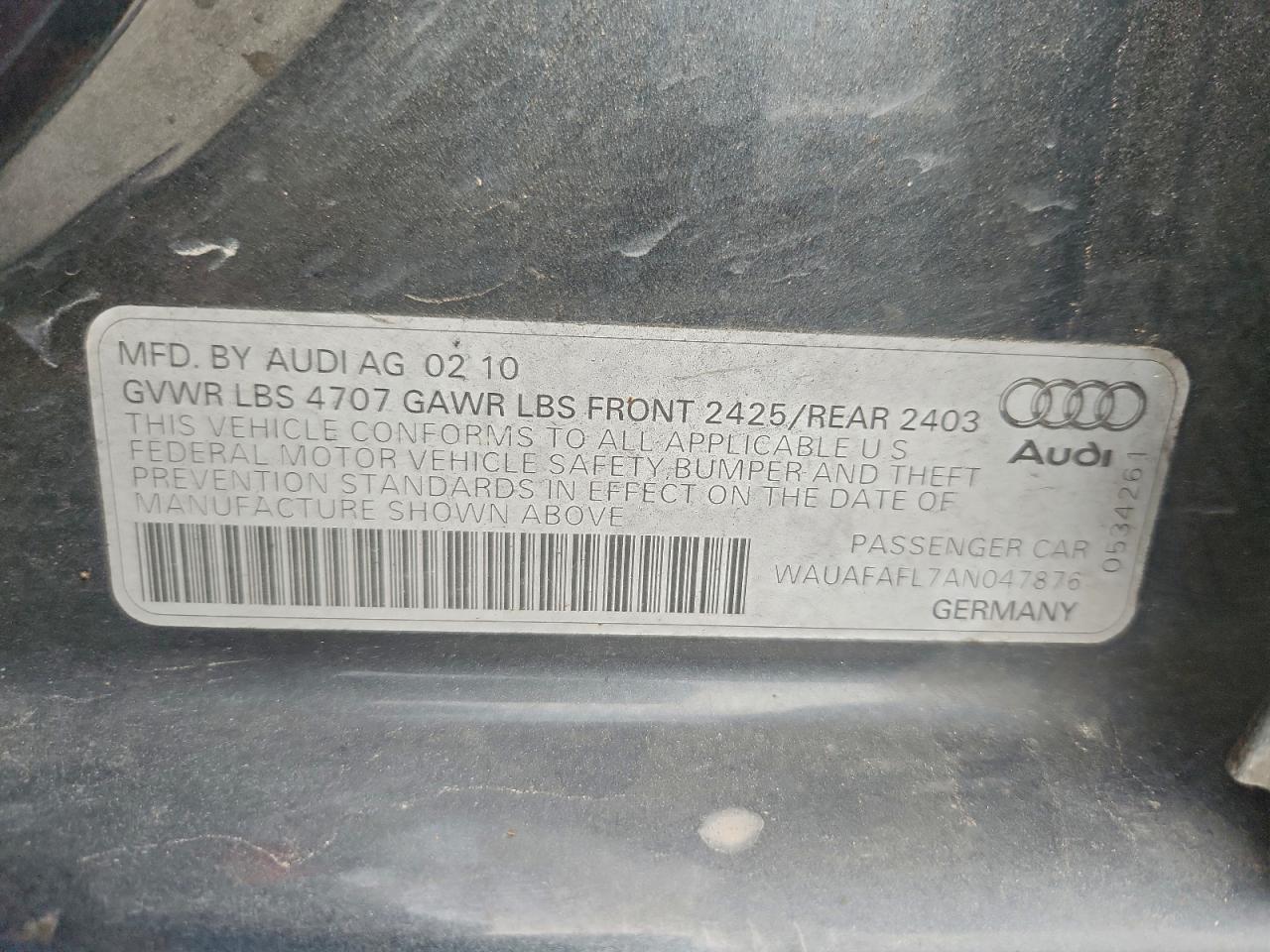 2010 AUDI A4 PREMIUM photo 12